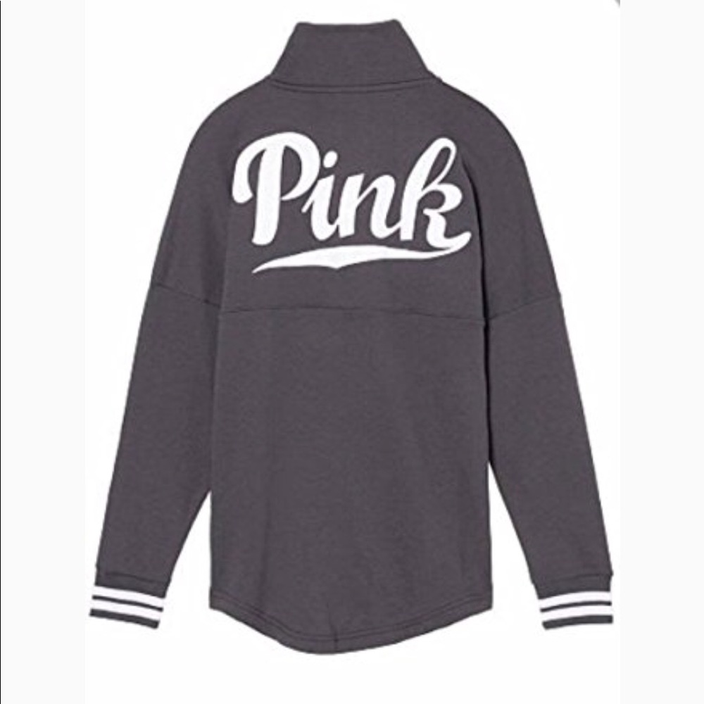 💕NEW VS PINK Grey Quarter Snap Sweater💕